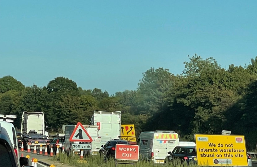 Bernard's photo of A12 roadworks