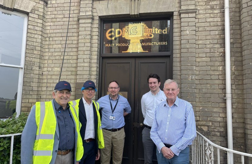 Bernard outside with staff