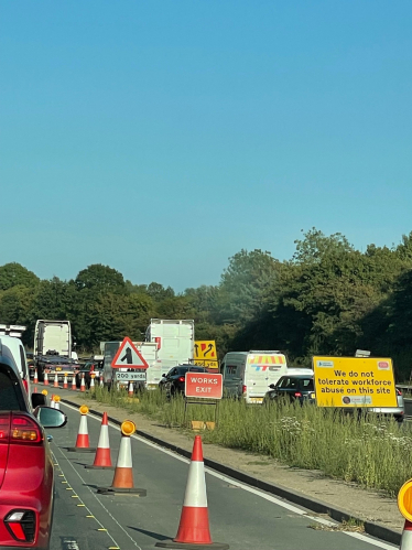 Bernard's photo of A12 roadworks