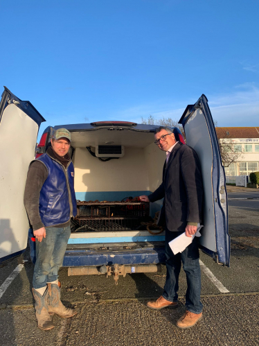 Bernard with Mersea fishermen